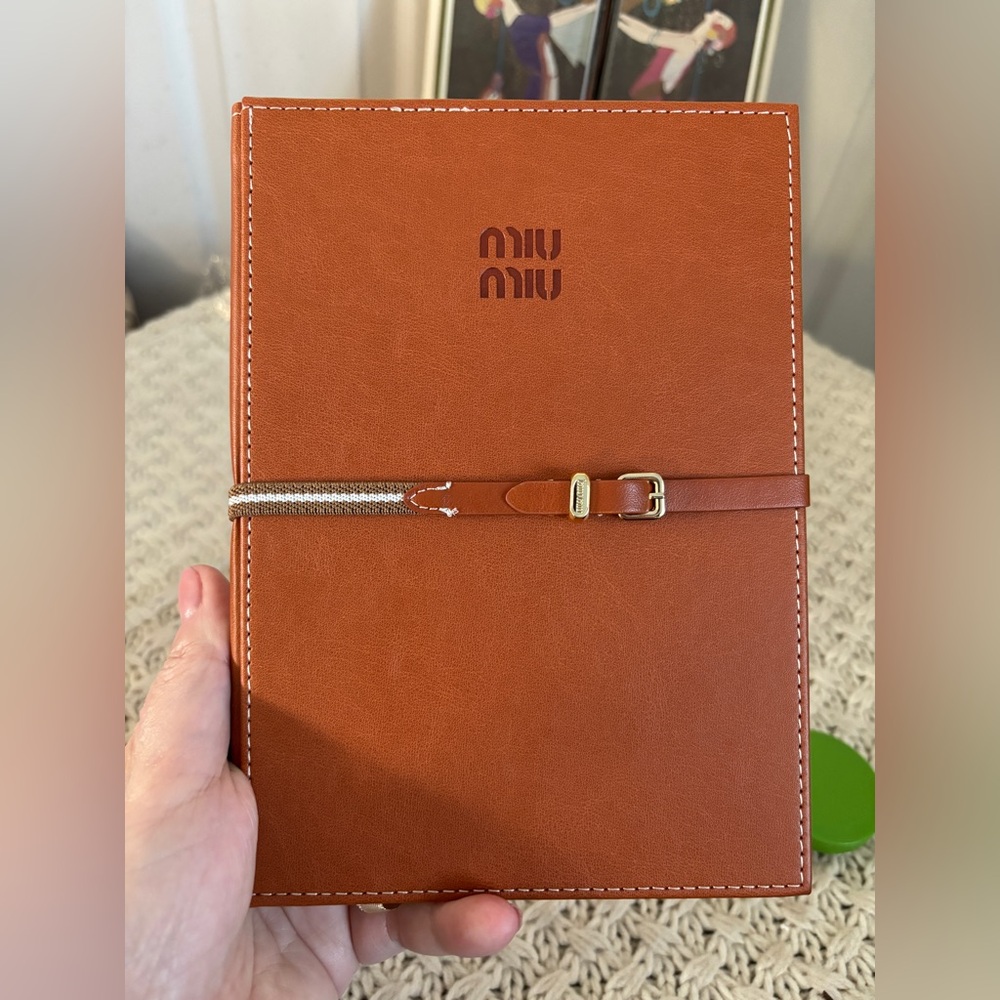 New MIU MIU Leather Notebook